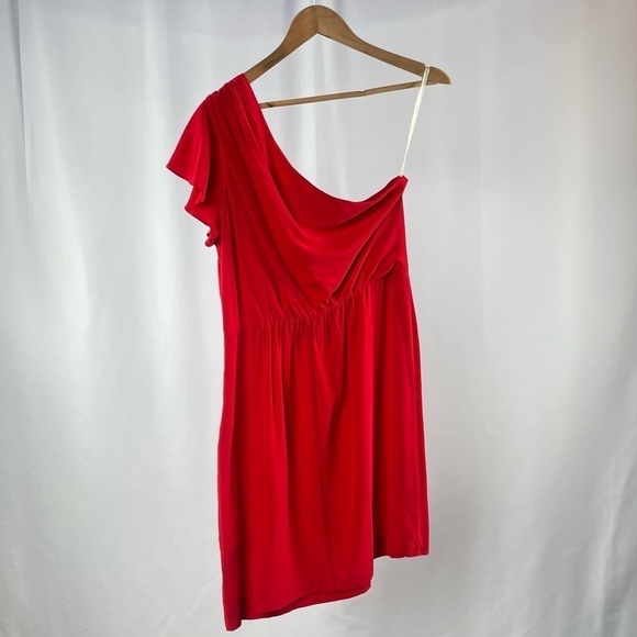 Twelfth Street‎ Cynthia Vincent Silk One Should Mini Dress in Red Size Large - Picture 1 of 4